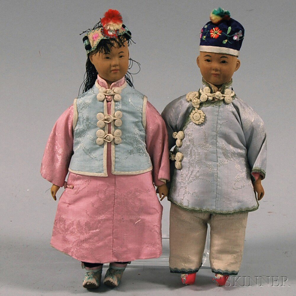 Appraisal: Two Door of Hope Mission Dolls China early th century