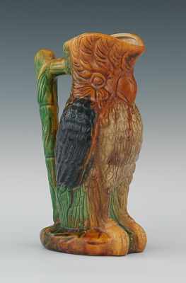 Appraisal: A Vintage Majolica Parrot Pitcher Apprx - H decorated in