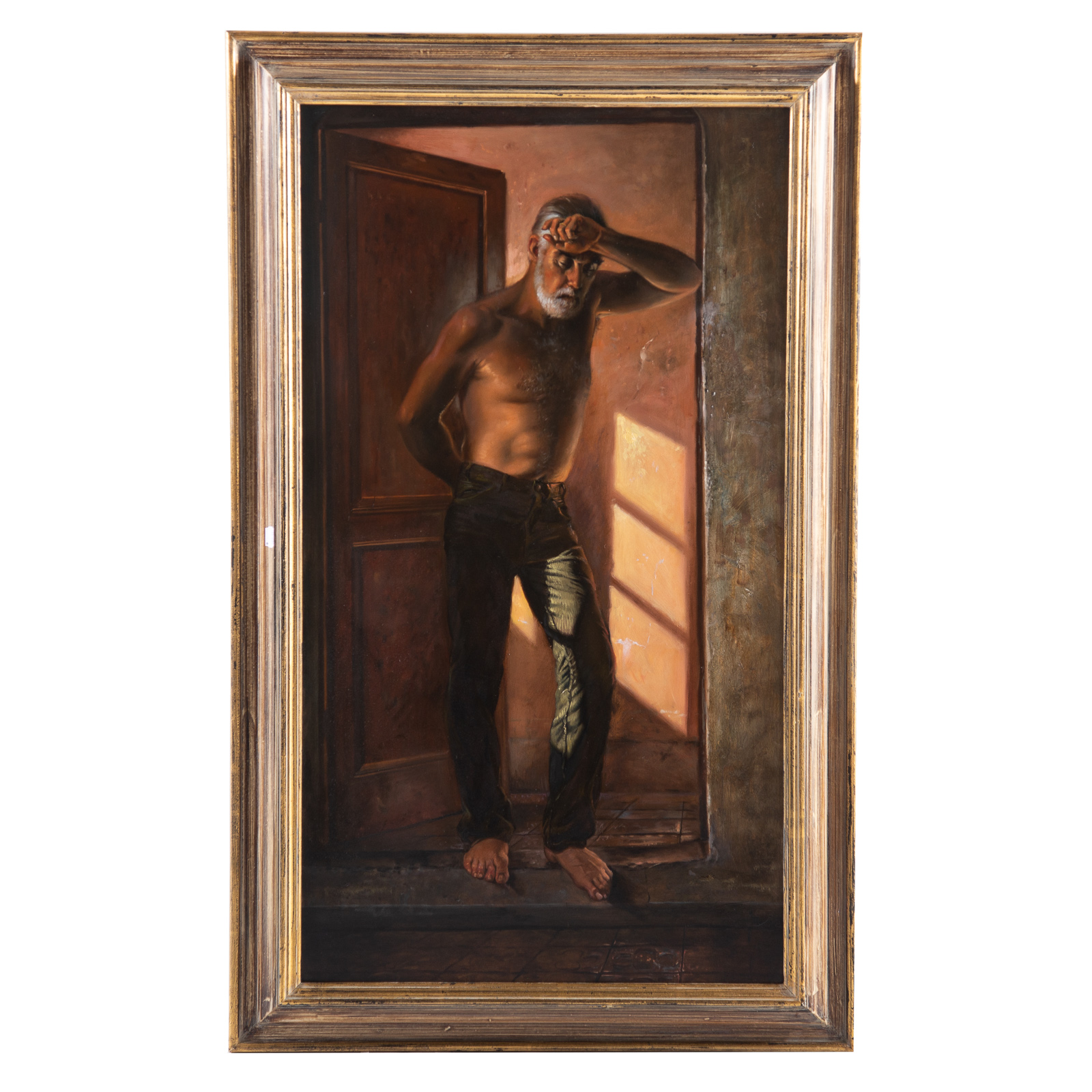 Appraisal: JOSEPH SHEPPARD STANDING SELF PORTRAIT OIL American b Oil on