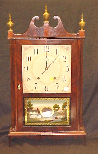 Appraisal: Pillar and scroll clock manufactured by E Terry and Sons