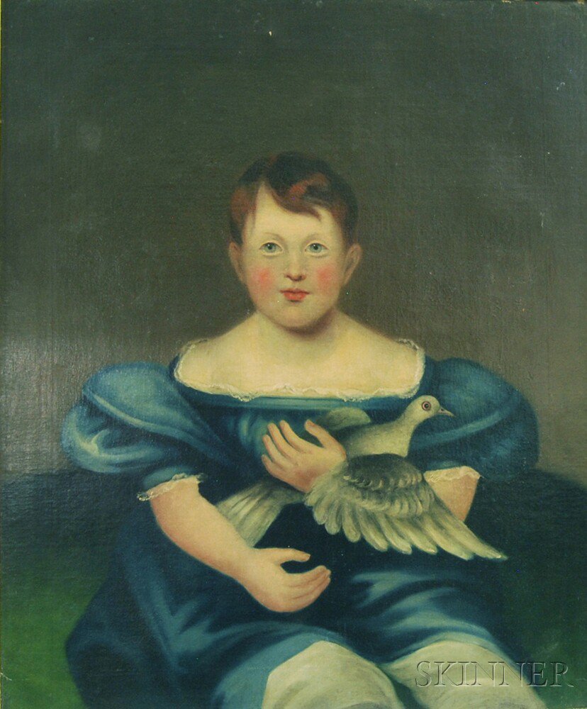 Appraisal: American School th Century Portrait of a Ginger-haired Boy in