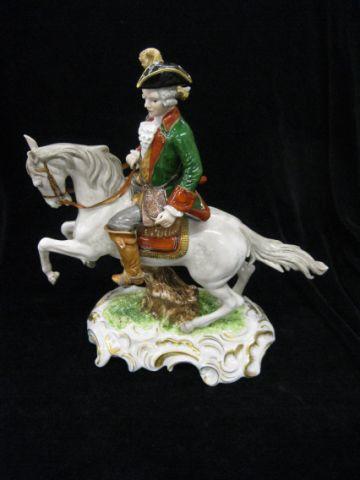 Appraisal: Fine German Porcelain Figurine of Horse Rider tall excellent