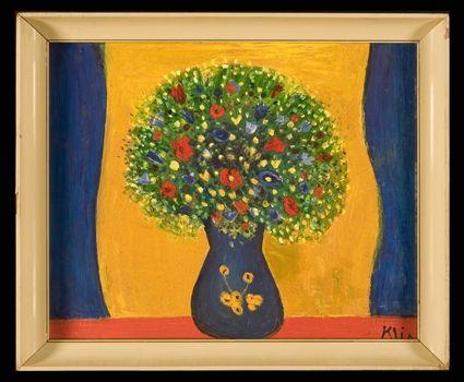 Appraisal: ZOLTAN KLIE - STILL LIFE WITH FLOWERS Oil on masonite