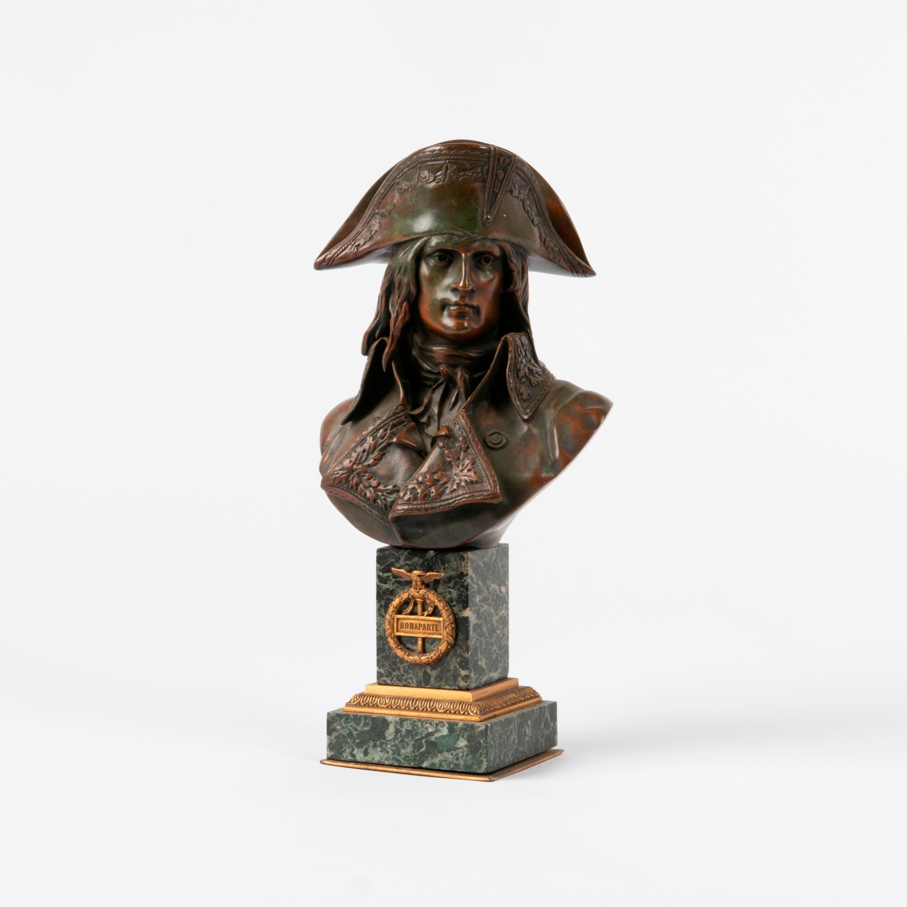 Appraisal: BRONZE BUST OF YOUNG NAPOLEON AFTER EMILE LOUIS PICAULT Emile