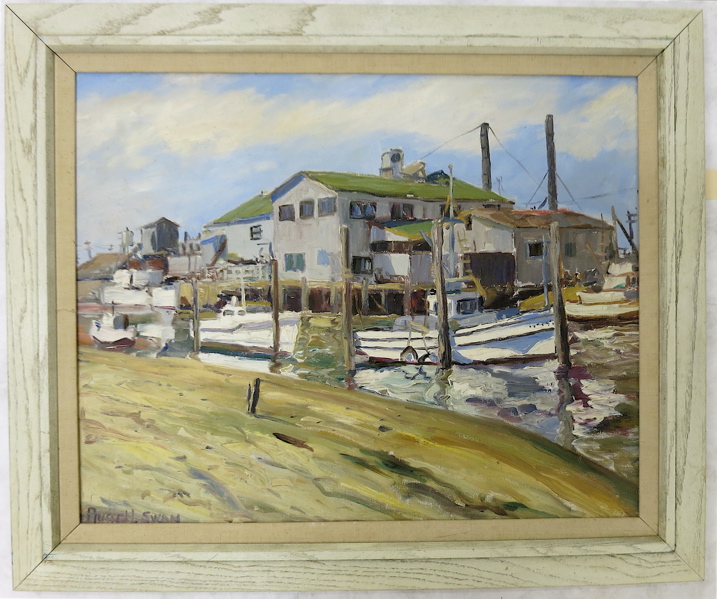 Appraisal: RUSSELL WILLIAM SWAN OIL ON CANVAS California Minnesota - Cannery