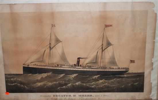 Appraisal: Chesapeake Bay Steamships Endicott Co ''Steamship Decatur H Miller'' lithograph