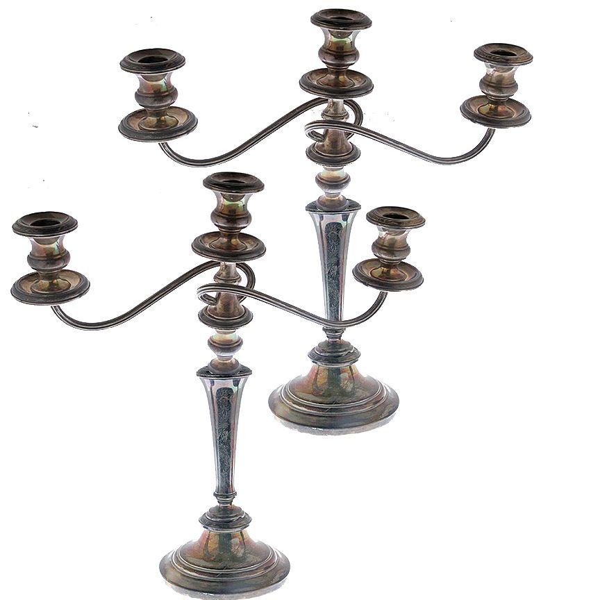 Appraisal: Gorham Sterling Table Candelabras A pair of weighted Gorham Sterling