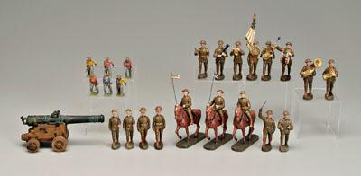 Appraisal: Group of toy soldiers Elastolin seven on horseback about in