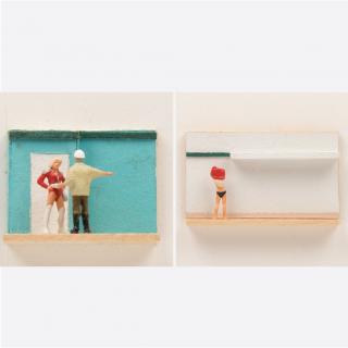 Appraisal: William Radawec - Two Dioramas from 'A Study' Series Wood