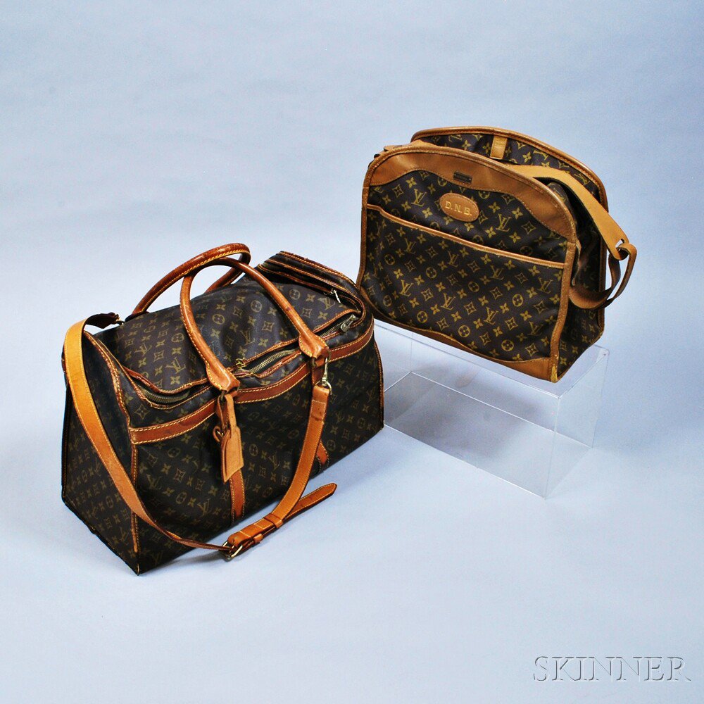 Appraisal: Two Soft-sided Louis Vuitton Bags th century one with monogram