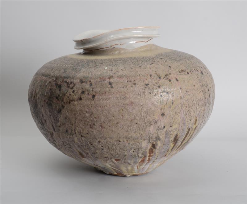 Appraisal: PAUL CHALEFF b CERAMIC JAR Large glazed stoneware jar with