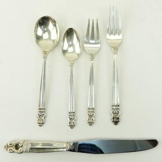 Appraisal: Seventy Two Piece International Silver Royal Danish Sterling Silver Flatware