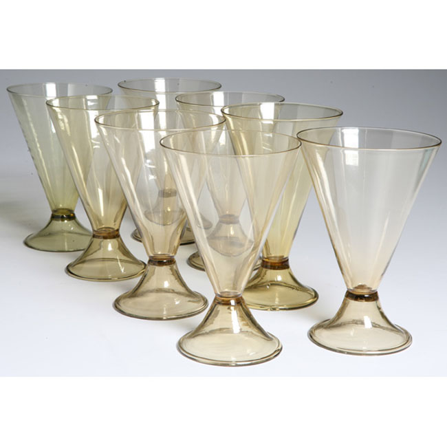 Appraisal: Steuben iced tea glasses set of eight flaring shape in