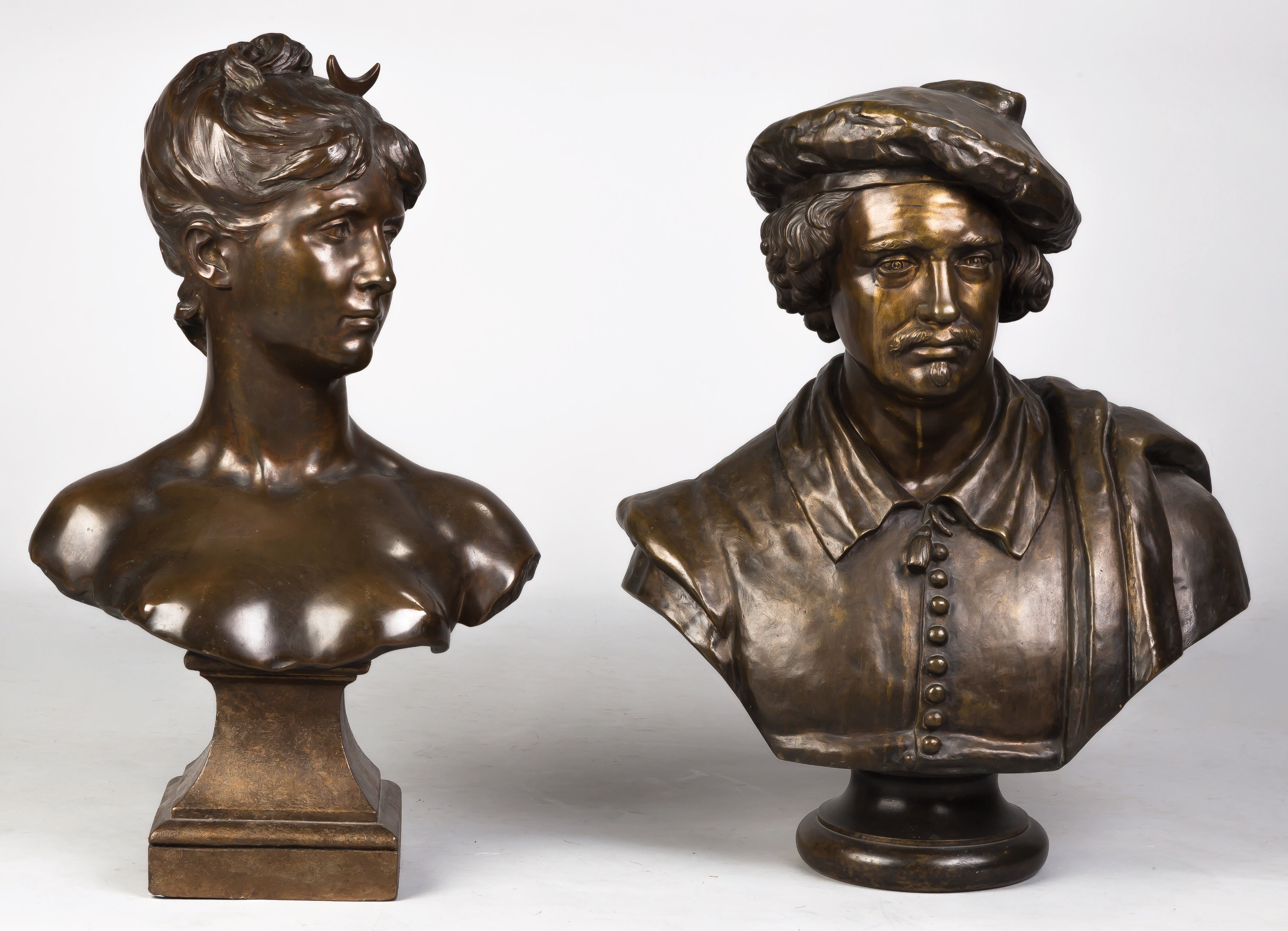 Appraisal: Auguste Louis Mathurin Moreau French - Bronze Bust of Diana