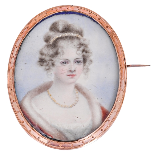 Appraisal: English School early th c - Portrait Miniature of a