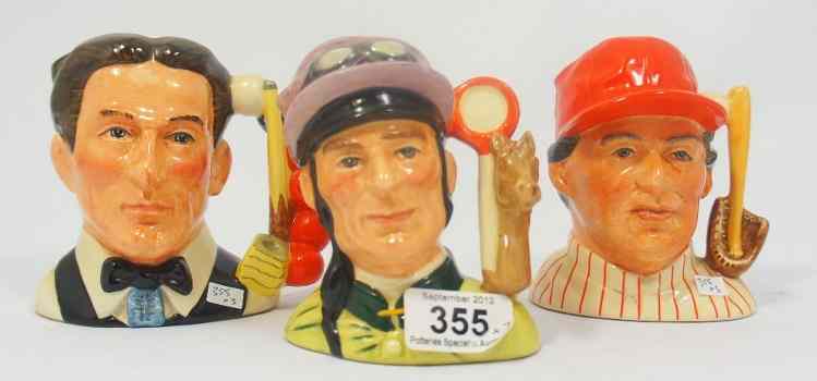 Appraisal: Royal Doulton Small Character Jugs The Jockey D Snooker Player