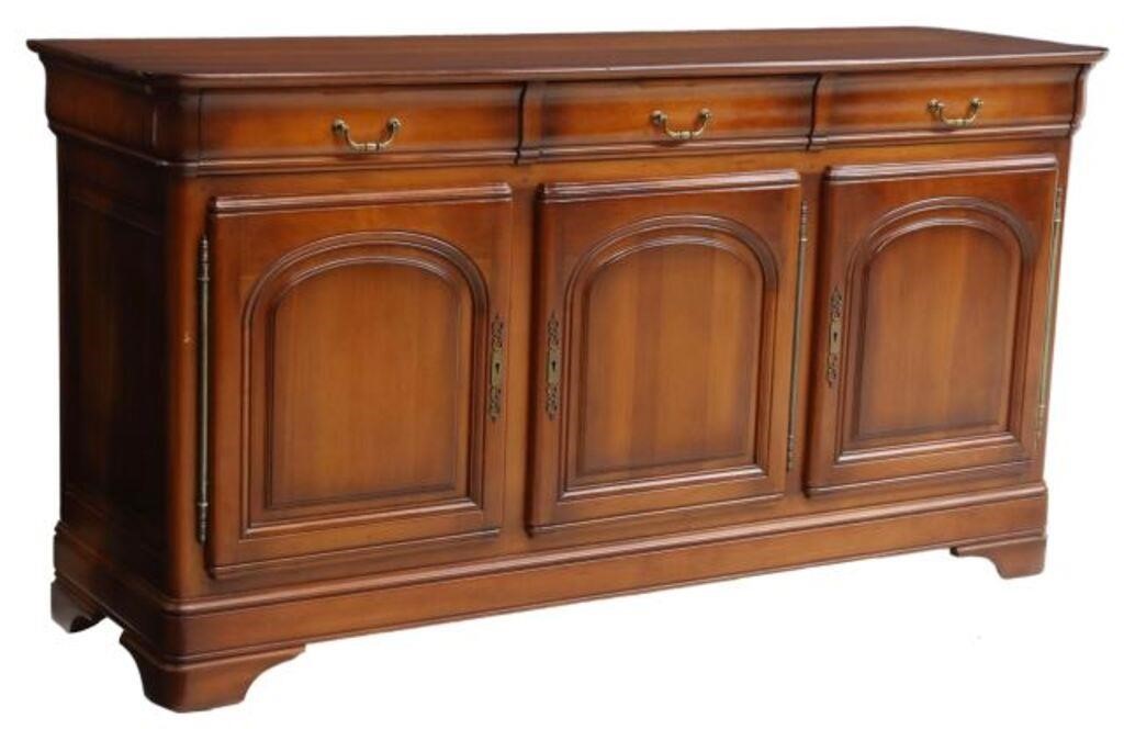 Appraisal: French Louis Philippe style fruitwood sideboard th c three drawers