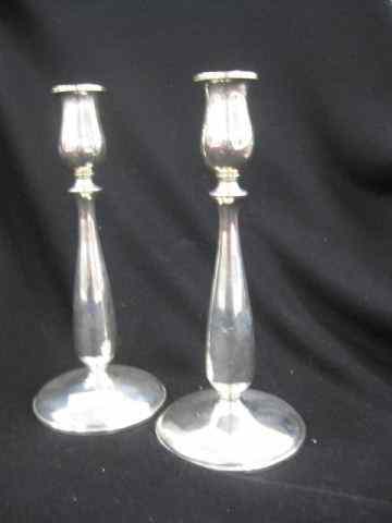 Appraisal: Cartier Sterling Silver Candlesticks '' pair weighted