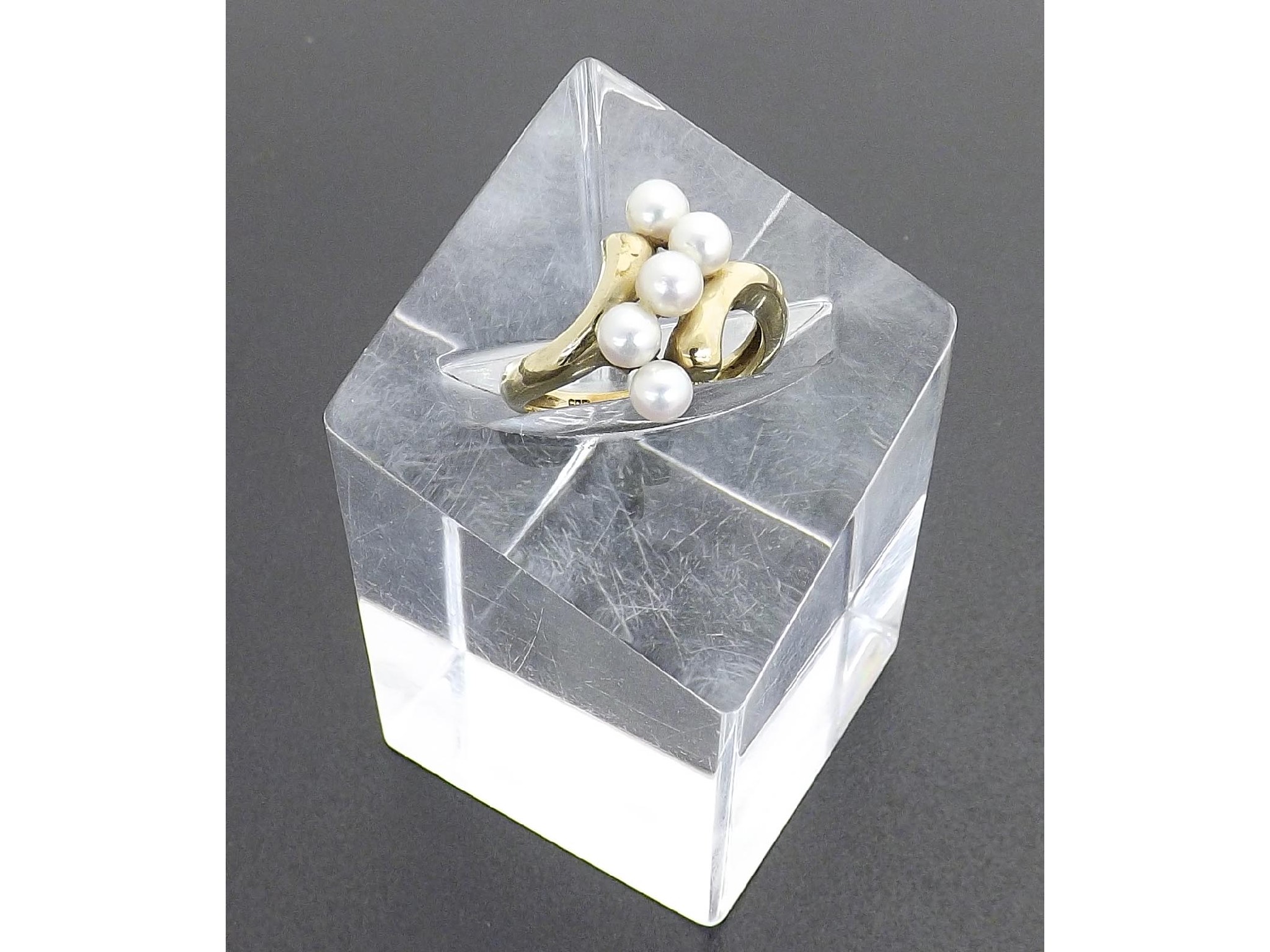 Appraisal: ct cultured pearl dress ring gm ring size L M