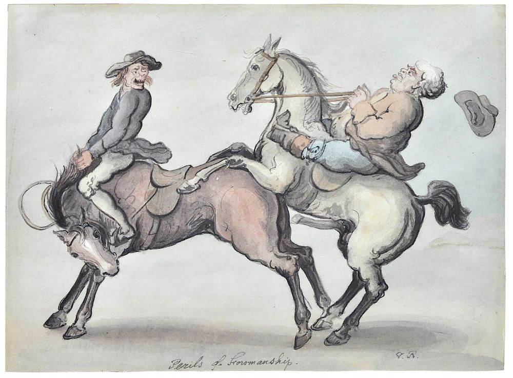 Appraisal: Thomas Rowlandson Erotica 'Perils of Horsemanship' Thomas Rowlandson U K