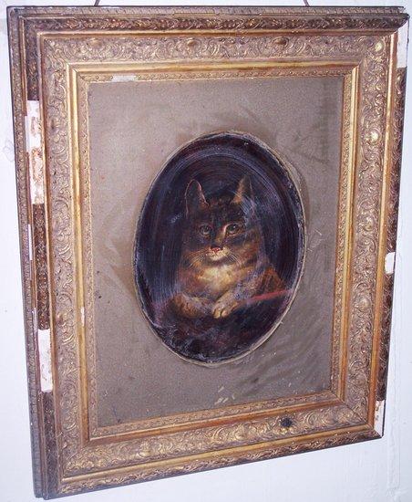 Appraisal: th Century English SchoolPortrait of a Catoil on canvas cm