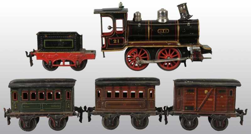 Appraisal: Tin Marklin -Gauge Passenger Train Set Description German Includes European