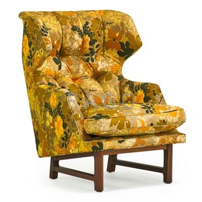 Appraisal: EDWARD WORMLEY DUNBAR Tall-back chair no Condition Report