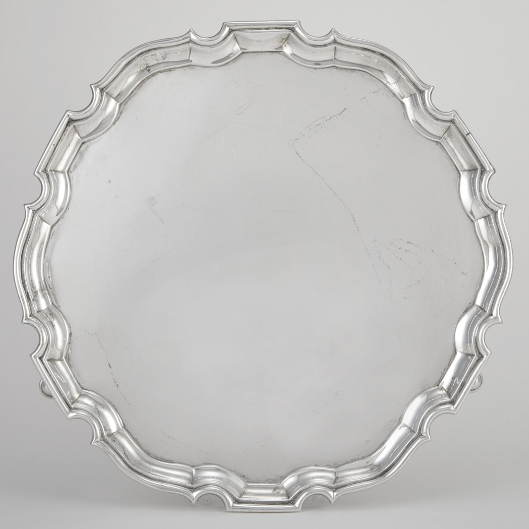 Appraisal: George II Sterling Silver Salver Robert Abercromby London circa Of