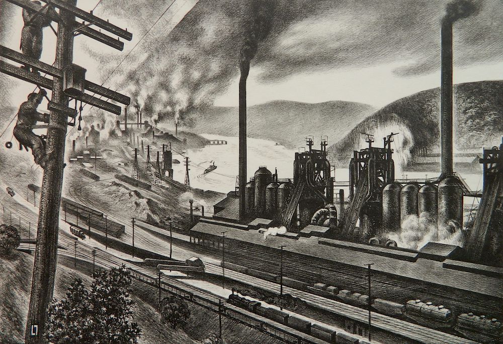 Appraisal: Louis Lozowick lithograph Louis Lozowick American - - ''Steel Valley''