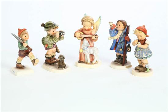 Appraisal: FIVE HUMMEL FIGURES Daisies Don't Tell '' h On Parade