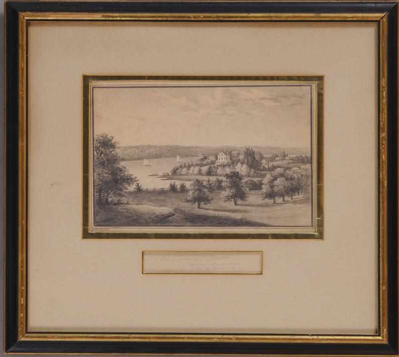 Appraisal: ROBERT BAKEWELL - VIEW OF SPUYTEN DUYVIL Pencil on paper