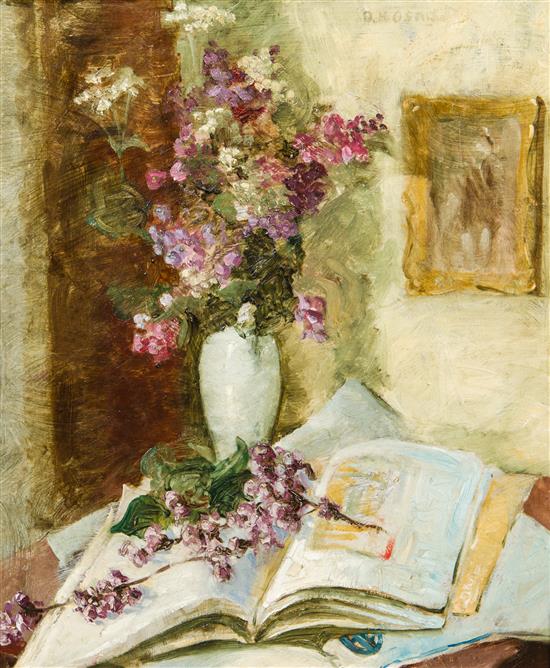 Appraisal: Sale Lot Daisy Hartman Osnis American - Still Life with