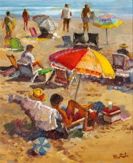 Appraisal: Filastro Fil Matthew Mottola ''Main Beach Memories'' Laguna Beach signed