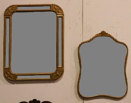 Appraisal: Two gilt framed mirrors the largest cm x cm