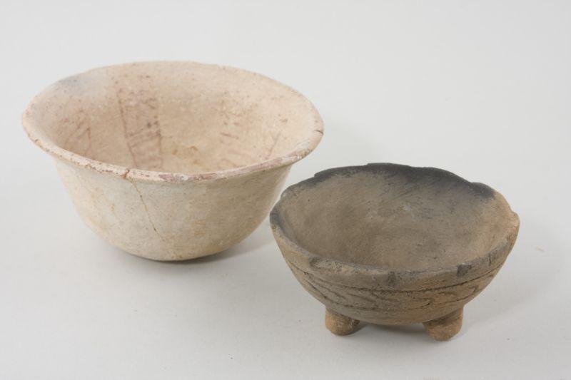 Appraisal: Two North American Pre-Columbian Bowls the first an Anasazi helmet