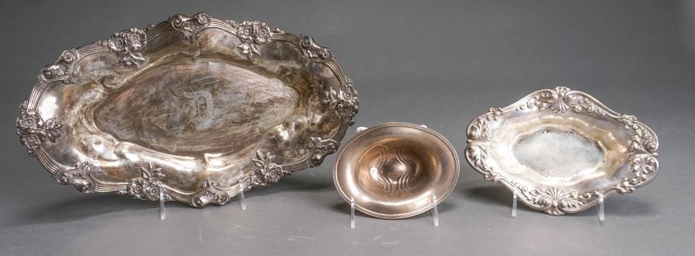 Appraisal: THREE STERLING SILVER OVOID DISHES INCLUDING DOMINICK HAFF AND REED