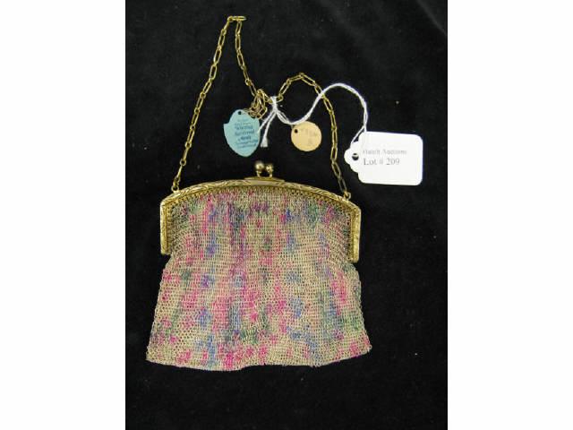 Appraisal: Whiting Davis Mesh Evening Bag colorful mesh excellent still has