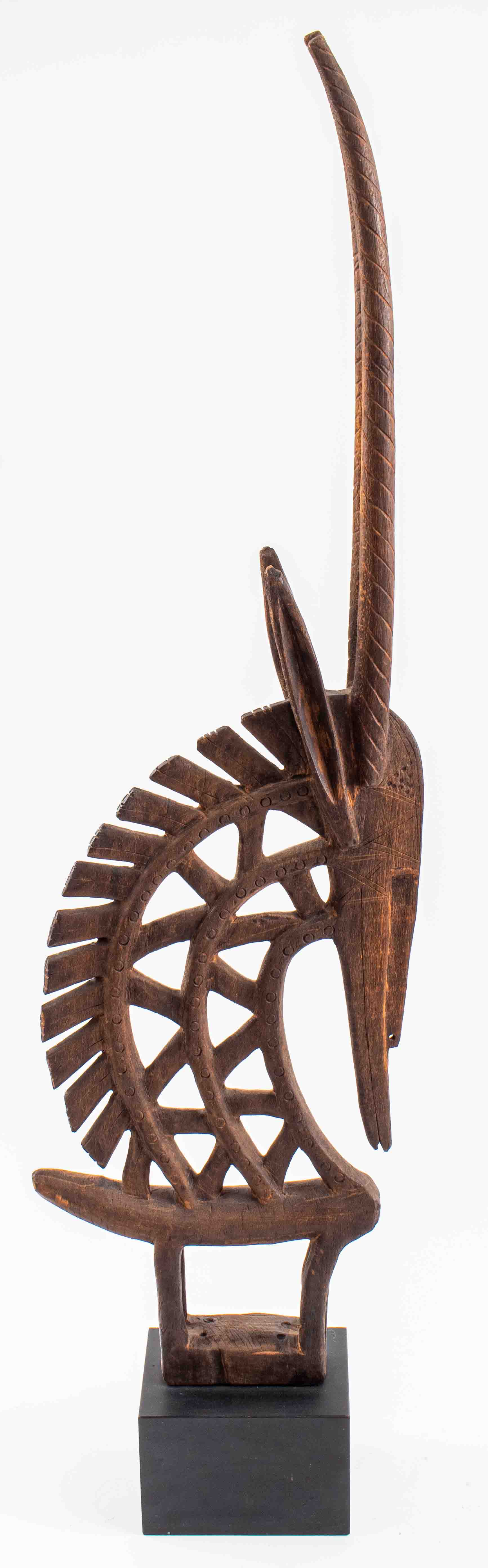 Appraisal: BAMBARA WOODEN ANTELOPE CHIWARA HEADDRESS African Bambara people of Mali