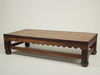 Appraisal: COFFEE TABLE - Circa - leather covered coffee table by