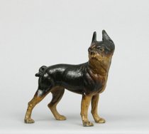 Appraisal: Boston Terrier Doorstop Old cast iron Boston Terrier doorstop with