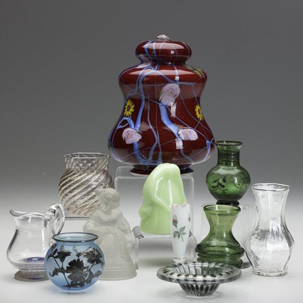 Appraisal: ART GLASS Group lot of eleven assorted pieces including minatures