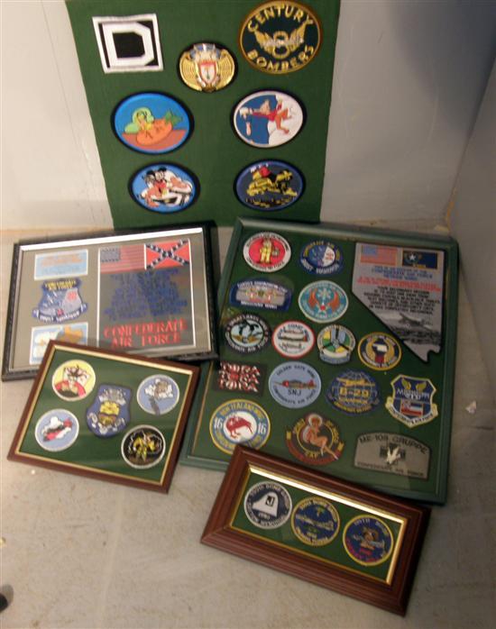 Appraisal: Framed original and replica American Military air force badges by