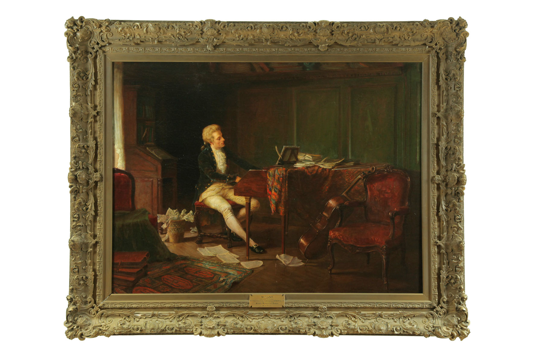 Appraisal: MOZART BY JOHN WARD DUNSMORE MICHIGAN MASSACHUSETTS - Large oil