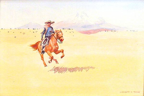 Appraisal: Leonard Howard Reedy American - The Cowpuncher signed 'Leonard H