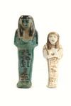 Appraisal: EGYPTIAN FAIENCE USHABTI - Both Mummy form with Hieroglyphs Tan