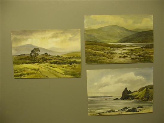 Appraisal: Keith Burtonshaw three watercolours of Wales Lake Ogwen Lydstep and