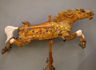 Appraisal: Carousel horse Parker An early th century wood carousel horse