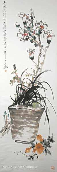 Appraisal: Chinese School th c Flowering Branches attributed to Tang Yun