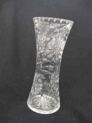 Appraisal: Brilliant Period Cut Glass Vase corset style feathered star style