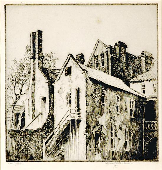 Appraisal: Elizabeth O'Neill Verner South Carolina - EAST BAY CHARLESTON etching